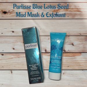 NIB Purlisse BLUE LOTUS SEED Mud Mask & Exfoliant 1.7 oz/48g